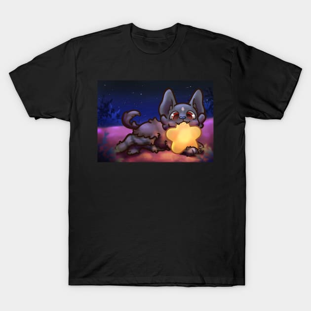 Brown hyena nomming a star T-Shirt by OrangeRamphasto